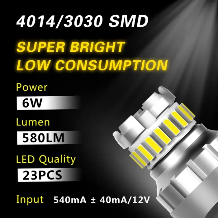 7443 23smd White Bulbs For Reverse Lights, Brake, Signal, Parking Lights - Image 2