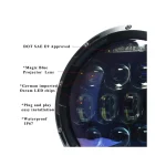 7 inches 75W JP Headlights Black, LED Headlight Jeep Wrangler, LED headlights with IP67 Waterproof Rating, and Die-Cast Aluminum Housing Material, JK 07-16 - Image 5