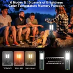 Toby's New CPL-T21 Telescopic Camping Lights Rechargeable 14000mAh, LED Collapsible Camping Lantern Portable with RGB/SOS Light and Magnetic Base IPX5 Waterproof for Hiking Camping Emergency - Image 7
