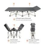 Tobys New Folding Camping Bed for Adults Ten Leg Beach Bed with Cushion and Maximum Load 150 kg / 330 lbs Ideal for Office Home Beach Party Camping - Image 3
