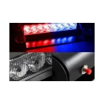 1Pcs 8 LED Car Dashboard Windshield Emergency Warning Flash Police Strobe Light with 12V Cigarette Lighter and Suction Cups - Image 7