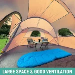 Toby's Tent 6-8 Person Camping Tents, Weather Resistant Family Tent, 2 Large Mesh Windows, Double Layer, Divided Curtain for Separated Room, Portable with Carry Bag ( Big) - Image 3