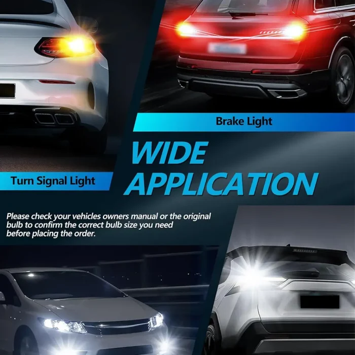 Tobys Super Bright Low Power 7443 44SMD LED Bulbs with 3030 Chip replacement for Back Up Reverse Brake Lights (Yellow) - Image 6