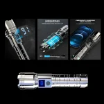 Toby&rsquo;s TORCH-85 High Lumen Tactical Flashlight with LED Light Power Display Screen USB-C Charging and Rugged Metallic Body - Image 8