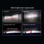 9007 Car LED Headlight 60W/Bulb Canbus Ultra White Vision - Image 3