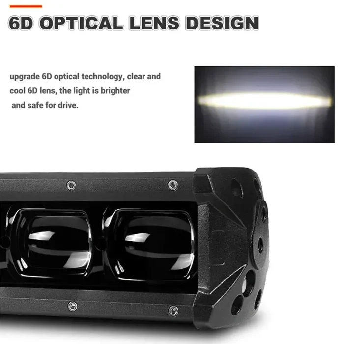 32 Inch 120W 6D Projector Lens LED Light Bar Universal Fitment, Cree LED Chips, Aluminum Housing Material with IP67 Waterproof Rating - Image 2