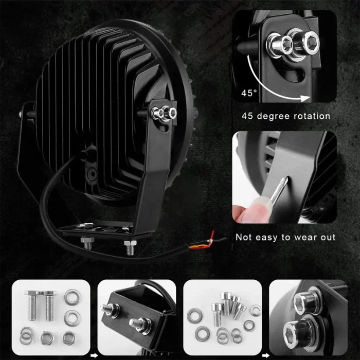 2 Pieces 96W LED Work Light Combo Light Floodlight Spotlight With DRL - Image 5