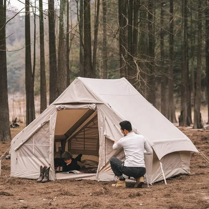 Toby's Inflatable Tent 01 Camping Tent with Pump, 4-6 Person Glamping Tents, Easy Setup 4 Season Waterproof Outdoor Oxford Tent, Luxury Cabin Tent with Mesh Windows Doors - Image 4