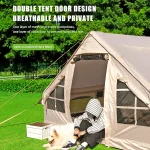 Toby's Inflatable Tent 01 Camping Tent with Pump, 4-6 Person Glamping Tents, Easy Setup 4 Season Waterproof Outdoor Oxford Tent, Luxury Cabin Tent with Mesh Windows Doors - Image 7