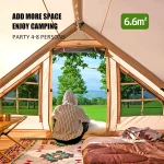 Toby's Inflatable Tent 01 Camping Tent with Pump, 4-6 Person Glamping Tents, Easy Setup 4 Season Waterproof Outdoor Oxford Tent, Luxury Cabin Tent with Mesh Windows Doors - Image 8