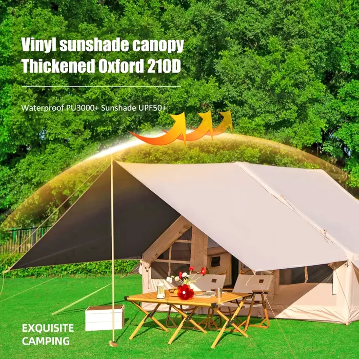 Toby's Inflatable Tent 01 Camping Tent with Pump, 4-6 Person Glamping Tents, Easy Setup 4 Season Waterproof Outdoor Oxford Tent, Luxury Cabin Tent with Mesh Windows Doors - Image 9
