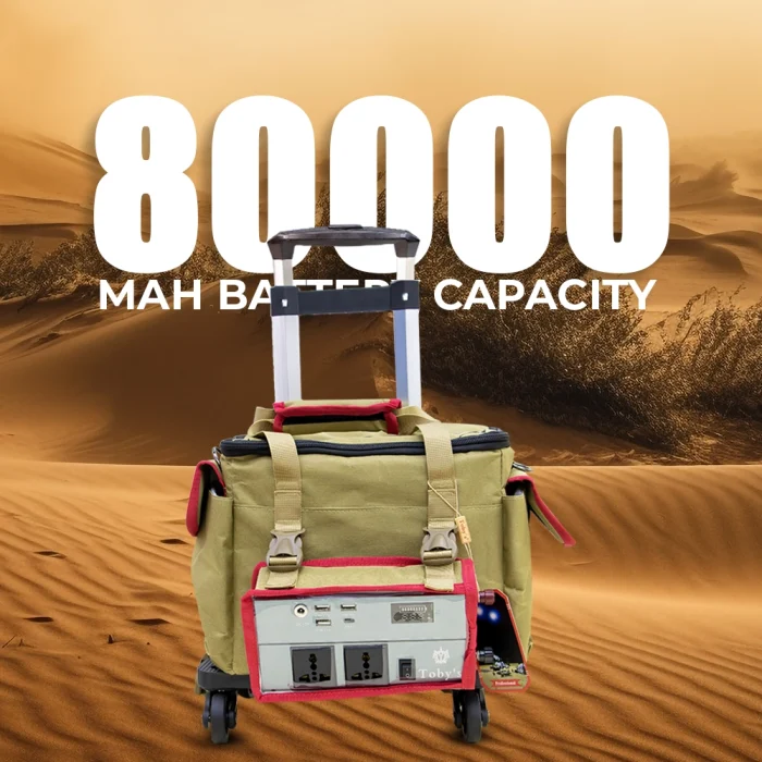 Toby's BTY 100 Highly Durable Battery 80000mAh Power Station, Rechargeable Battery With 500W Power Inverter - Image 2