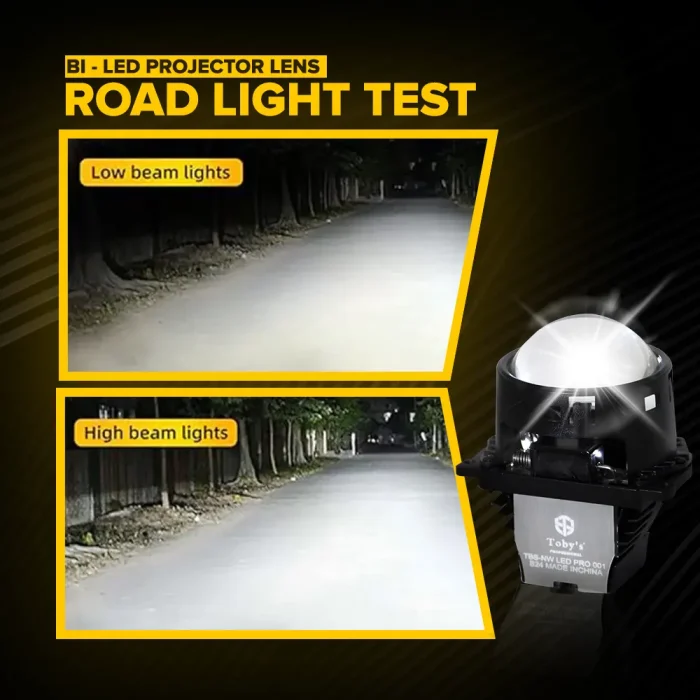 Tobys Lens Pro-001 3 Inch Bi LED Projector Headlight with 100watts/Pair Power and 5500K Color Temperature - Image 7