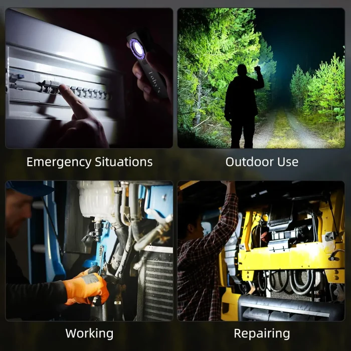 Toby's CPL-T08 1200 Lumens Rechargeable Work Light, Magnetic Work Lights LED Portable EDC Flashlight with Proximity Sensor for Car Repairing/Garage/Emergency/Camping - Image 10