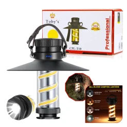 Toby's LED Camping Lantern Rechargeable - Portable Flashlight Lanterns with 1000LM IPX5 Waterproof Survival Kit Emergency Tent Light for Indoor Outdoor Hurricane Hiking Fishing Home Power Outages