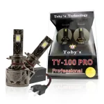 Tobys TY100 PRO H7 2 Pieces Car LED Headlight Bulbs Original 100W Power 10000 Lumens With Color Temperature 6500K