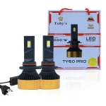 Tobys TY60 PRO H4 2 Pieces Car LED Headlight Bulbs tested 60watts Power and 6000 Lumens With Color Temperature 6500K