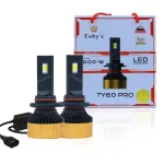 Tobys TY60 PRO H11 2 Pieces Car LED Headlight Bulbs tested 60watts Power and 6000 Lumens With Color Temperature 6500K