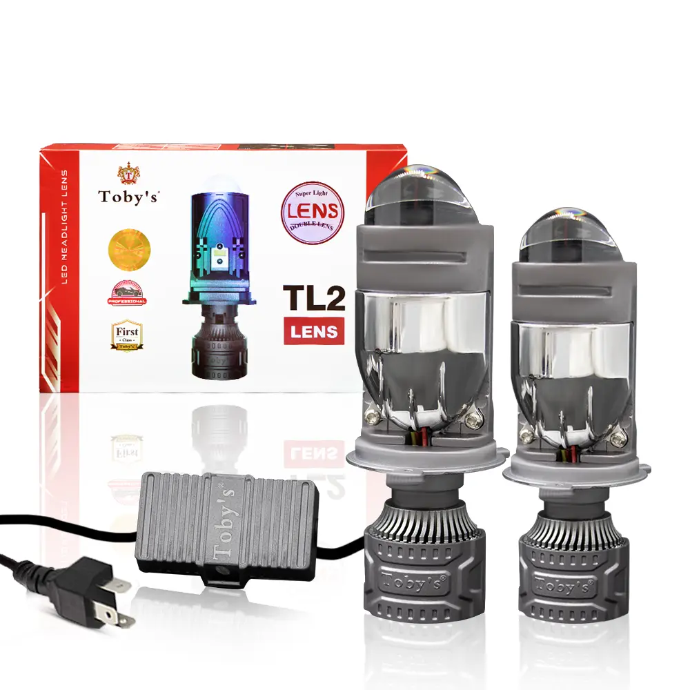 CVR-2-3.webp Tobys New TL2 H4 Led Headlight Bulbs with Mini Projector Lens High/Low beam With 6500K white light - Image 1