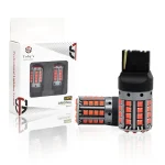 Tobys Super Bright Low Power 7440 44SMD LED Bulbs with 3030 Chip replacement for Back Up Reverse Brake Lights (Red)