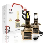 Tobys S65 PRO H11 2 Pieces 130W LED Headlight Bulb Assembly 13000 Lumens Xtreme Bright With Color Temperature 6500K
