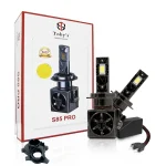 Toby's New S85 PRO 2024 Upgraded H7 170W Tested LED Headlight Bulbs,17000LM/pair Super Bright, Headlights Conversion Kit 6500K Xenon White, Halogen Replacement with Fan ,Pack of 2