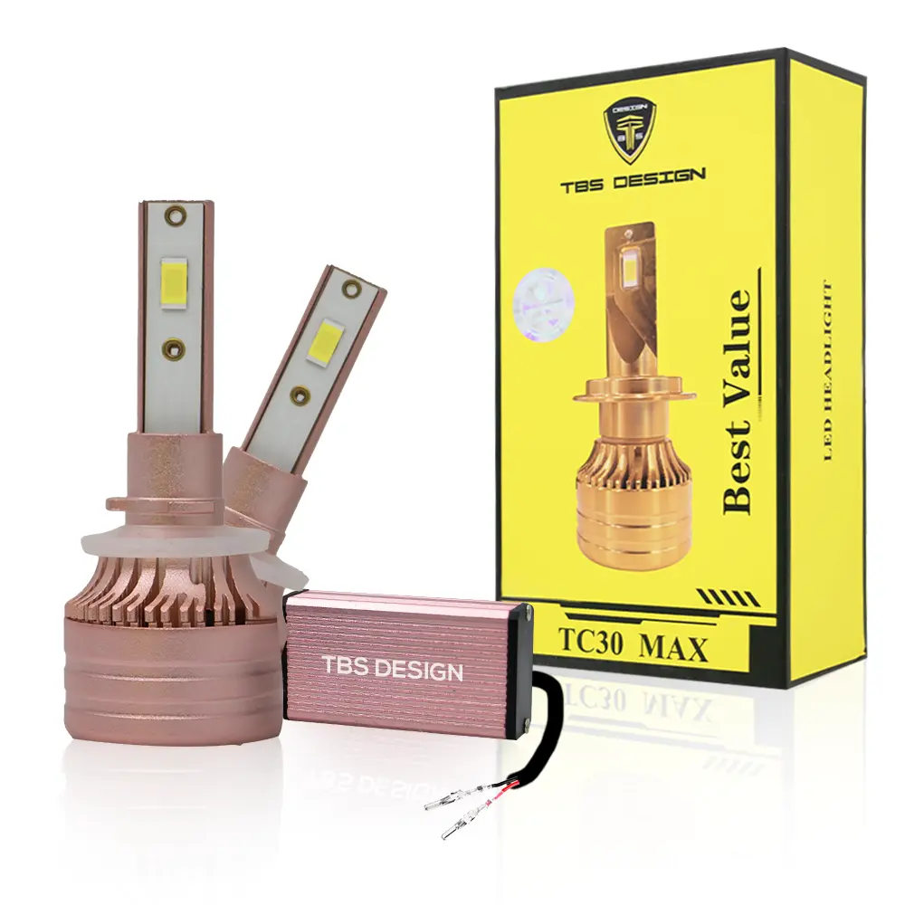 CVR-31.webp TBS DESIGN 2 Pieces TC30 MAX 880 60W/Pair LED Headlight Bulb Assembly 6000/Pair Lumens Xtreme Bright With Color Temperature 6500K - Image 1