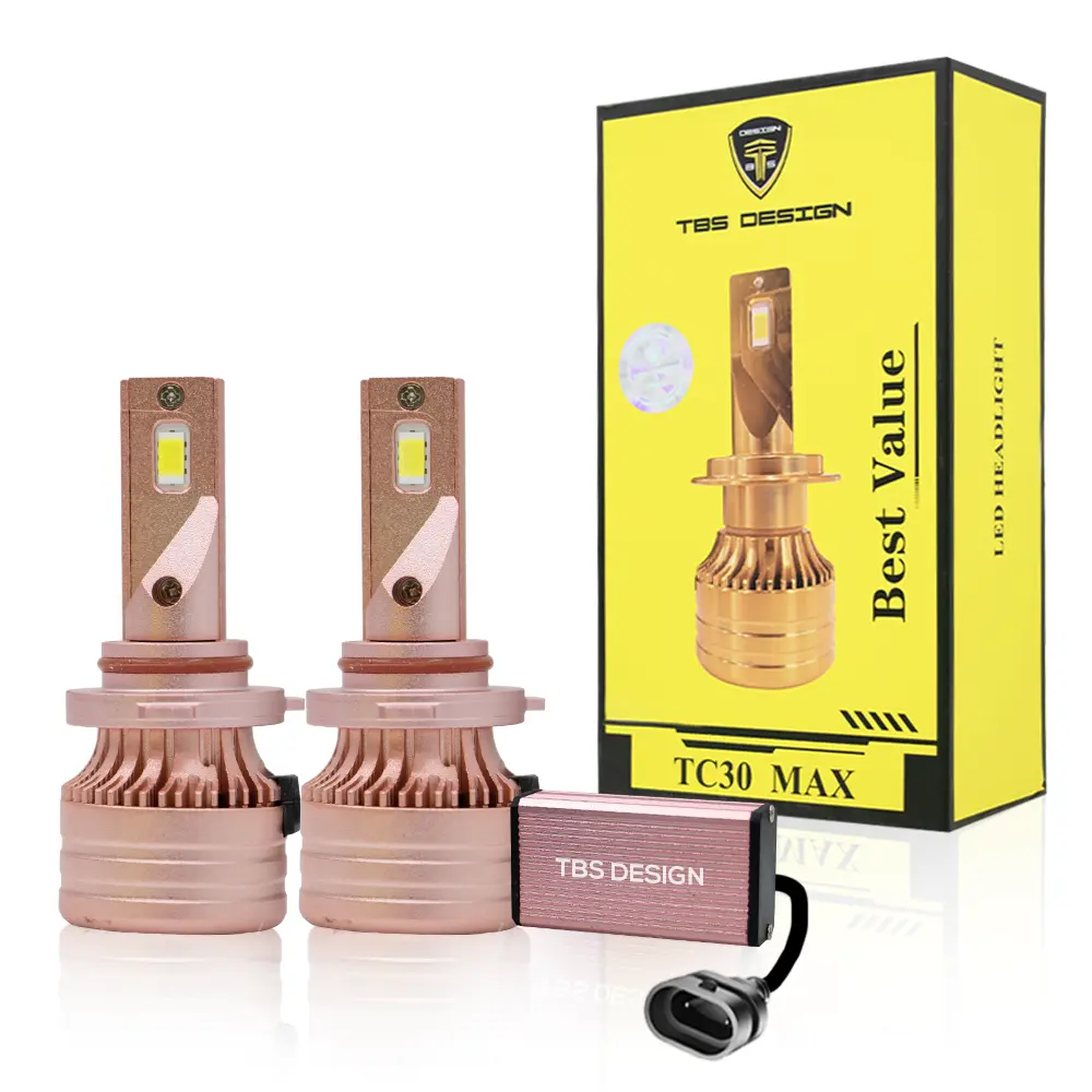 CVR-32.webp TBS DESIGN 2 Pieces TC30 MAX 9005 60W/Pair LED Headlight Bulb Assembly 6000/Pair Lumens Xtreme Bright With Color Temperature 6500K - Image 1