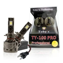 Tobys TY100 PRO 2 Pieces Car LED Headlight Bulbs Original 100W Power 10000 Lumens With Color Temperature 6500K