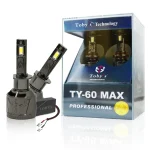 Tobys TY60 MAX H1 2 Pieces Car LED Headlight Bulbs tested 60watts Power and 6000 Lumens With Color Temperature 6500K