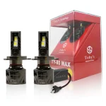 Tobys TY80 MAX H4 2 Pieces Car LED Headlight Bulbs Original 80W Power 8000 Lumens With Color Temperature 6500K