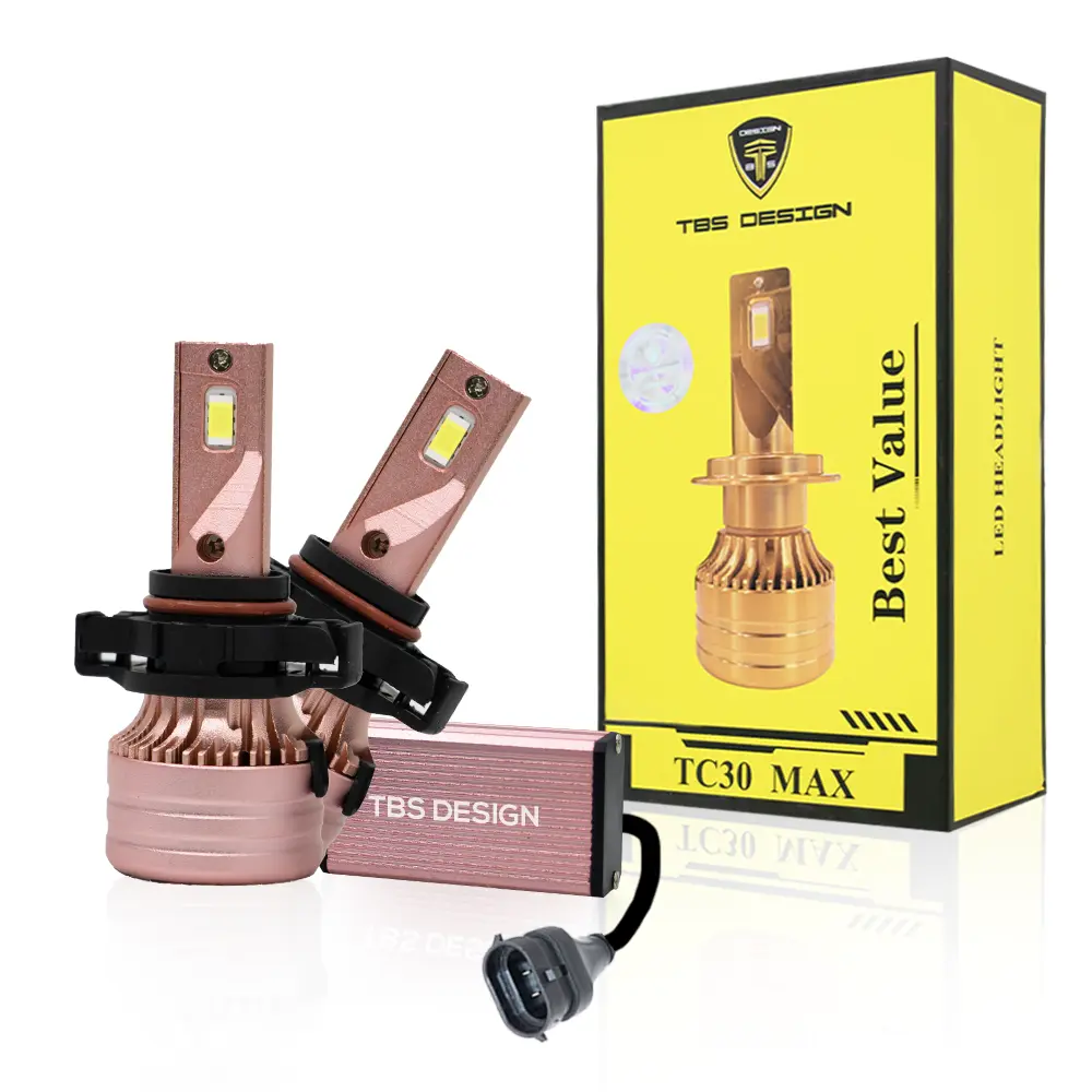 CVR-copy-10.webp TBS DESIGN 2 Pieces TC30 MAX H16 60W/Pair LED Headlight Bulb Assembly 6000/Pair Lumens Xtreme Bright With Color Temperature 6500K - Image 1
