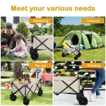 Toby's Trolley 01 New Portable Folding Outdoor Camping Cart All-Terrain Wheels Picnic Heavy Duty Shopping Cart Trailer Transport - Image 2