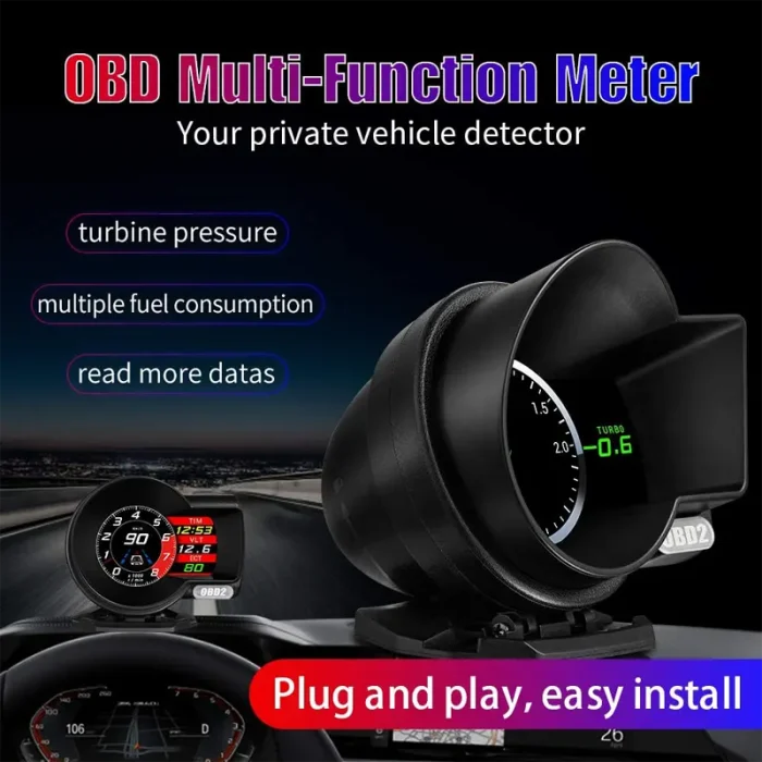 New Generation Hi-Tech Car HUD OBD2 Display OBD-II Diagnostic Tool, 6 Display Modes Car Head up Display with Safety Driving Assistant Alarm System - Image 2