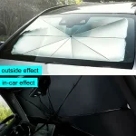 Compact and Portable Car Sunshade Foldable, Car Windshield Sun Shade Umbrella, Car SUV Cover Sunshade Heat Insulation Front Window Interior Protection (Large) - Image 2