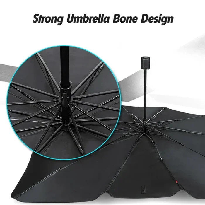 Car Sunshade Foldable Car Windshield Sun Shade Umbrella Car SUV Cover Sunshade Heat Insulation Front Window Interior Protection (Large) - Image 3