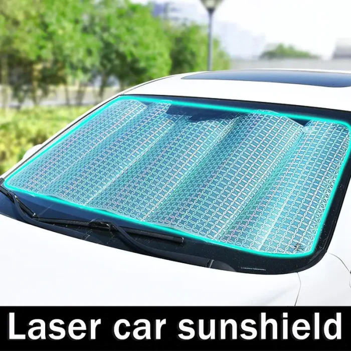 Car Sunshade Foldable Car Windshield Sun Shade Umbrella Car SUV Cover Sunshade Heat Insulation Front Window Interior Protection (Large) - Image 4