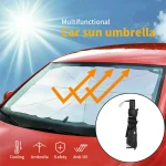 Compact and Portable Car Sunshade Foldable, Car Windshield Sun Shade Umbrella, Car SUV Cover Sunshade Heat Insulation Front Window Interior Protection (Large) - Image 6