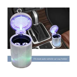 Colorful Car Ashtray No.068, Multi Color Disco Lighting Effect, Rigid Plastic Housing Material with Brilliant Classy and Luxurious Design
