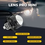 Tobys Lens Pro- Mini 2.5 Inch Bi LED Projector Headlight with 90watts/Pair Power and 5500K Color Temperature - Image 7