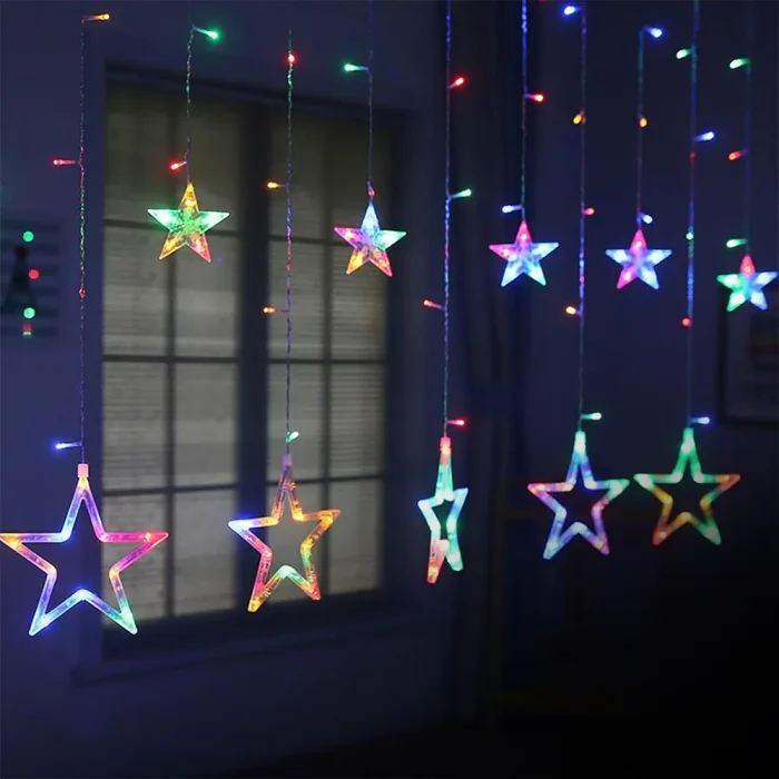 Star Moon String Lights Moon Star Curtain Style Led Decor Light Lights For Home Decoration Twinkle Fairy Light for Backyard Festivals (RGB) - Image 6