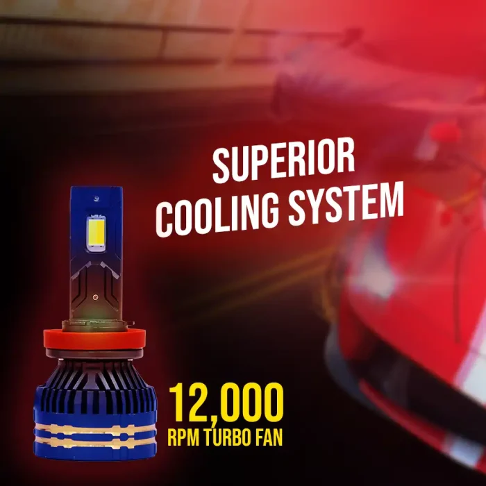 Toby's New T19 Max LED H7 Headlight 65Watts Bulbs 3 Color Changing Light (6000K Diamond White, 3000K Golden Yellow, 4300K Warm White) for High Beam, Low Beam, or Fog Light - Image 2