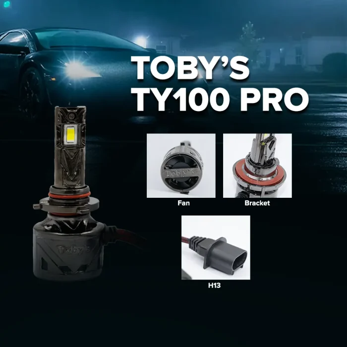 Tobys TY100 PRO H13 2 Pieces Car LED Headlight Bulbs Original 100W Power 10000 Lumens With Color Temperature 6500K - Image 3
