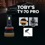 Tobys TY70 PRO H1 2 Pieces Car LED Headlight Bulbs Original 70W Power 7000 Lumens With Color Temperature 6500K - Image 2
