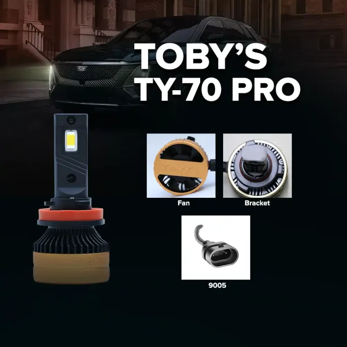 Tobys TY70 PRO 9005 2 Pieces Car LED Headlight Bulbs Original 70W Power 7000 Lumens With Color Temperature 6500K - Image 2