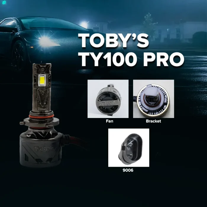 Tobys TY100 PRO 9006 2 Pieces Car LED Headlight Bulbs Original 100W Power 10000 Lumens With Color Temperature 6500K - Image 3