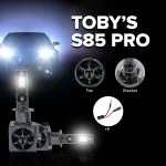 Toby's New S85 PRO 2024 Upgraded H1 170W Tested LED Headlight Bulbs,17000LM/pair Super Bright, Headlights Conversion Kit 6500K Xenon White, Halogen Replacement with Fan ,Pack of 2 - Image 3