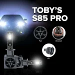 Toby's New S85 PRO 2024 Upgraded H11/H8/H9 170W Tested LED Headlight Bulbs,17000LM/pair Super Bright, Headlights Conversion Kit 6500K Xenon White, Halogen Replacement with Fan ,Pack of 2 - Image 3