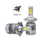 18W/Bulb Power H4 Car LED Headlight, Xtreme Brighter Whiter, COB Light Source Technology with IP67 Waterproof Resistance