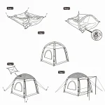 Toby's Inflatable 02 Camping Tent with Pump, 4-6 Person Glamping Tents, Easy Setup 4 Season Waterproof Outdoor Oxford Tent, Luxury Cabin Tent with Mesh Windows Doors - Image 12